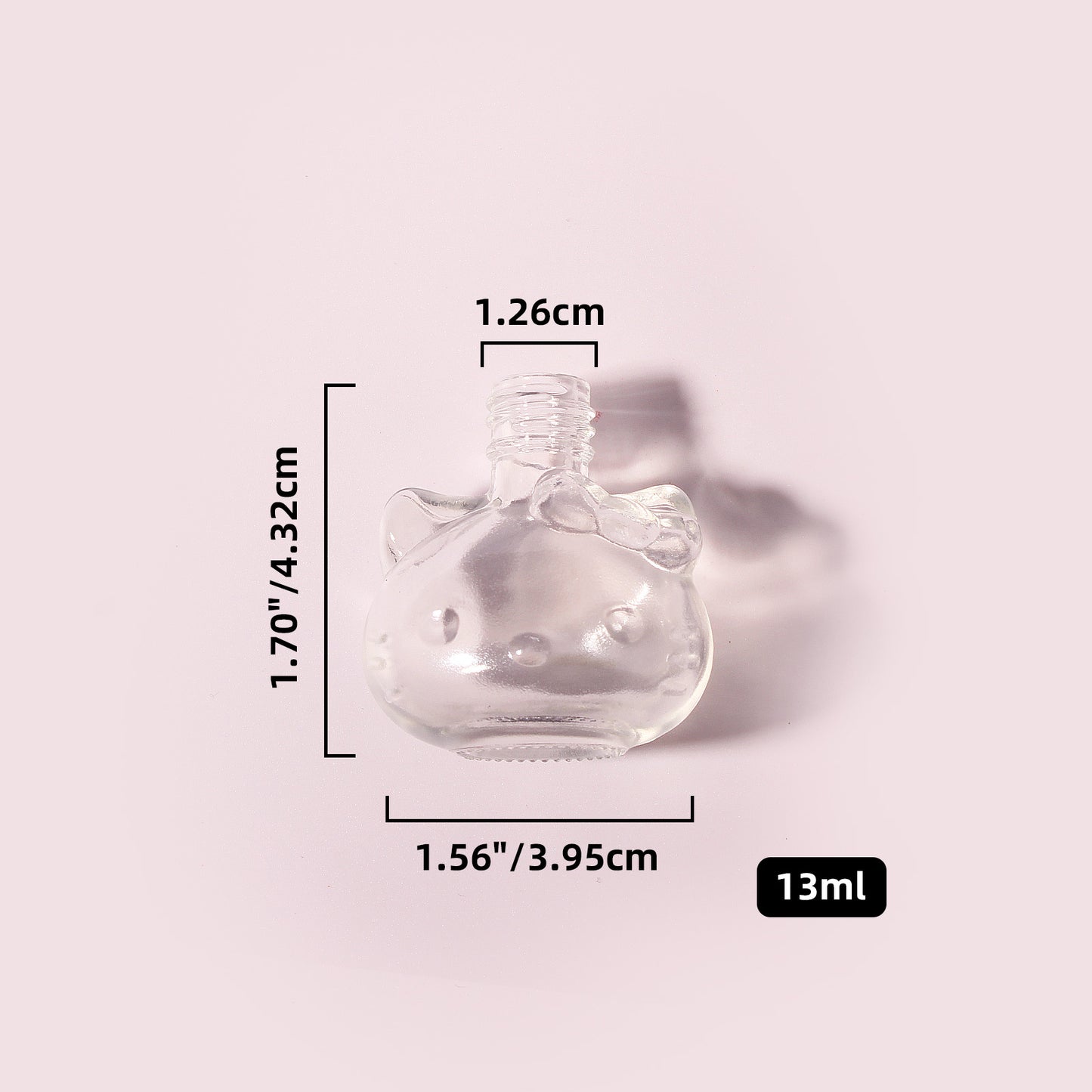 300 Bottles per Box - Glass Nail Polish Bottles Wholesale -13 ml, Empty Refillable Nail Polish Storage Bottles (Includes Lid)