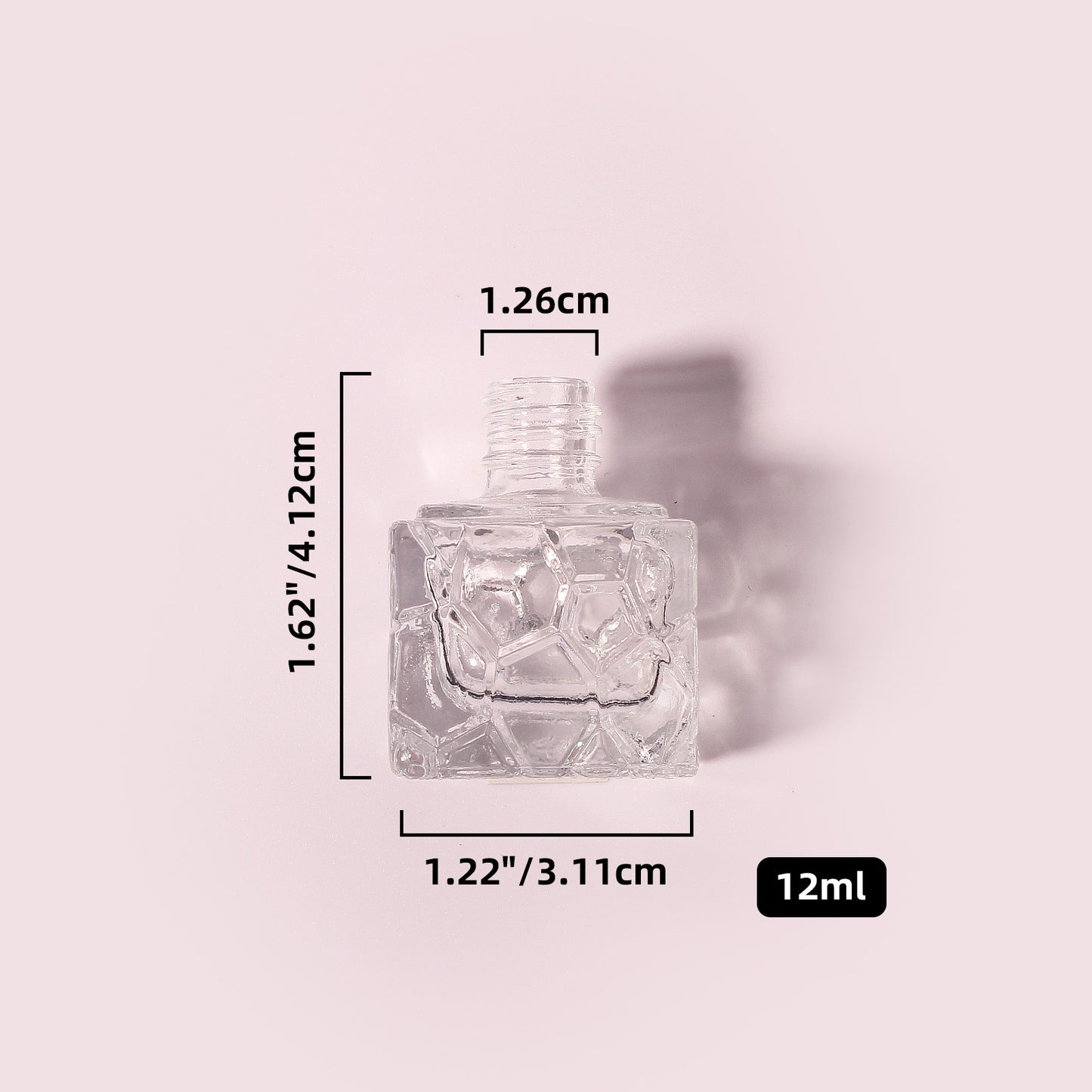 400 Bottles per Box - Glass Car Air Freshener Bottles Wholesale - 12 ml, Empty Refillable Car Scent Storage Bottles (Includes Lid)