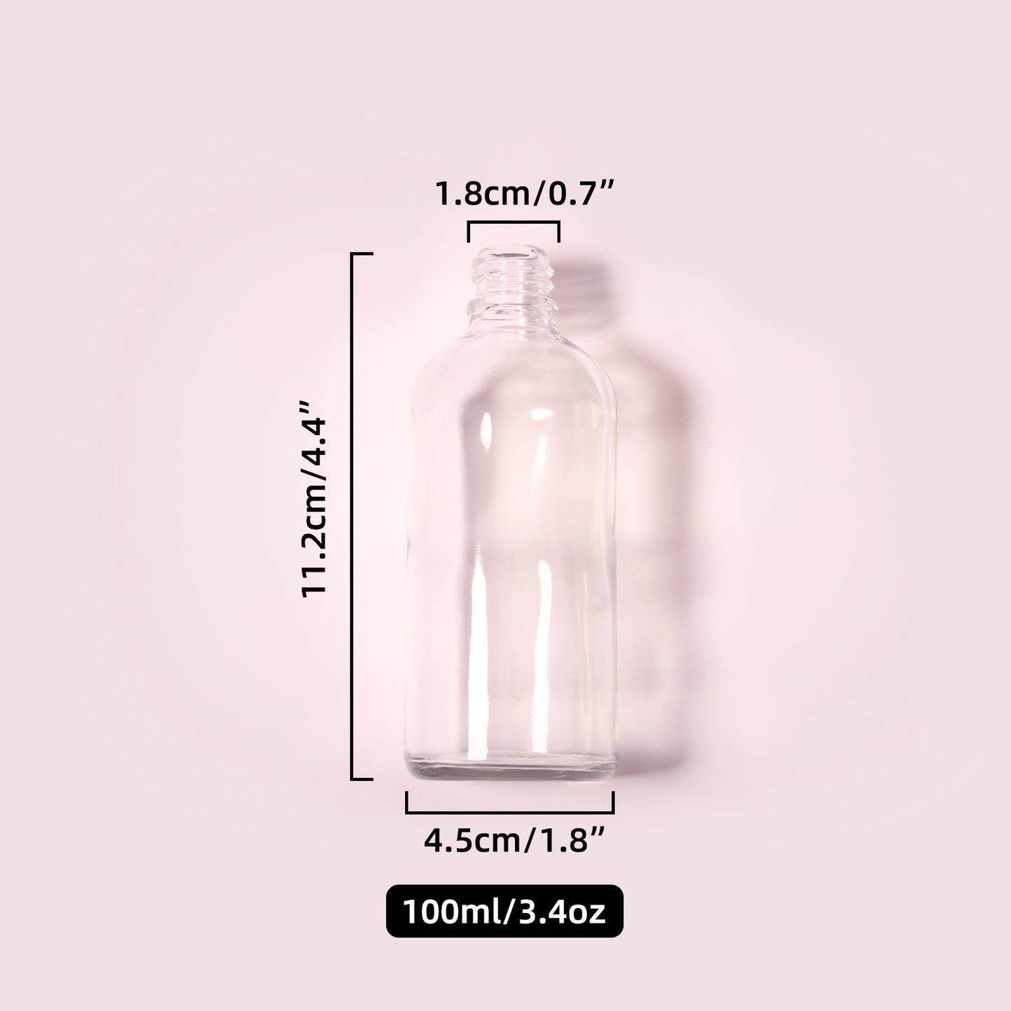 70 Bottles per Box - Glass Essential Oil Sample Bottles Wholesale - 100 ml / 3.4 oz, Empty Dropper Bottles for Essential Oils