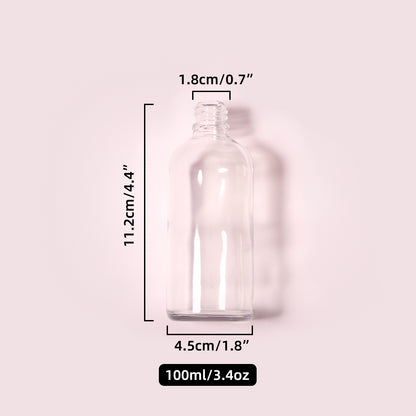 70 Bottles per Box - Glass Essential Oil Sample Bottles Wholesale - 100 ml / 3.4 oz, Empty Dropper Bottles for Essential Oils
