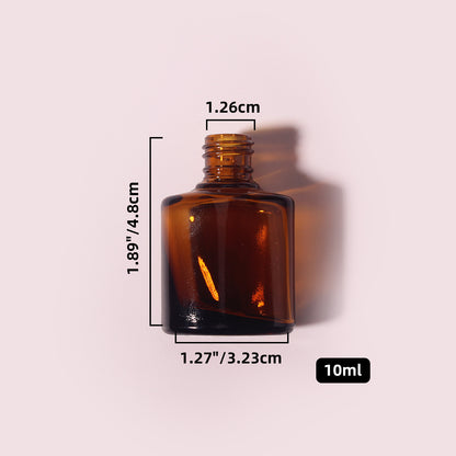 300 Bottles per Box - Glass Nail Polish Bottles Wholesale - 10 ml, Empty Refillable Nail Polish Storage Bottles (Includes Lid)