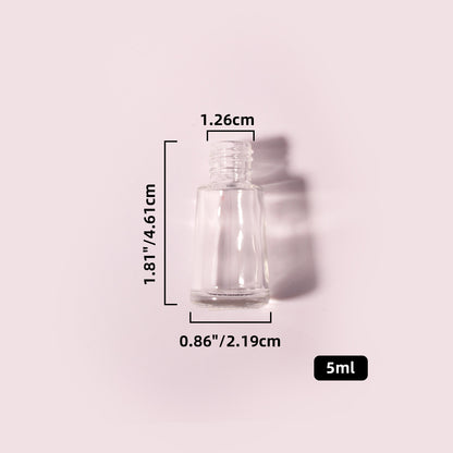 300 Bottles per Box - Glass Nail Polish Bottles Wholesale - 5 ml, Empty Refillable Nail Polish Storage Bottles (Includes Lid)