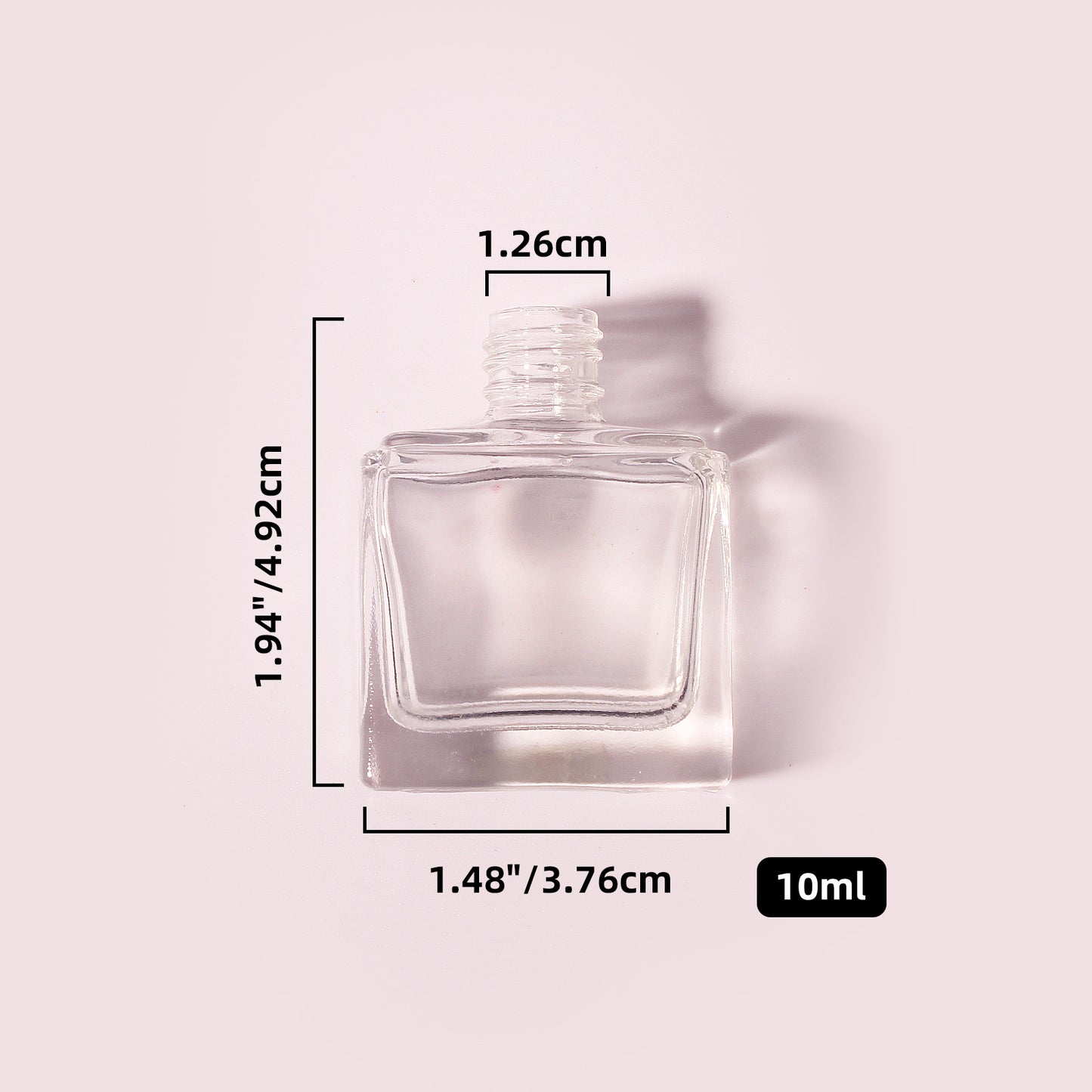 300 Bottles per Box - Glass Nail Polish Bottles Wholesale - 10 ml, Empty Refillable Nail Polish Storage Bottles (Includes Lid)