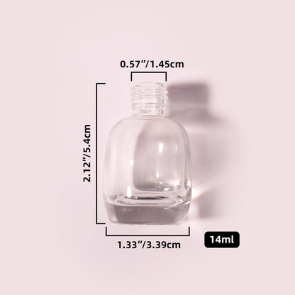 300 Bottles per Box - Glass Nail Polish Bottles Wholesale - 14 ml, Empty Refillable Nail Polish Storage Bottles (Includes Lid)
