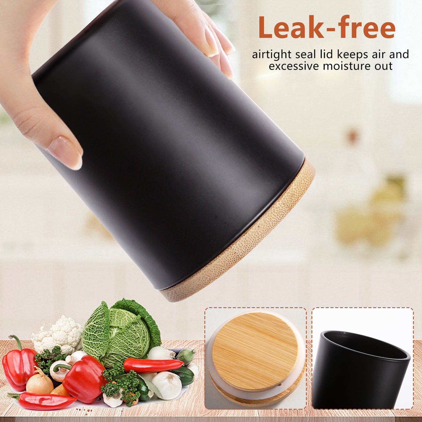 15 Pack 7 oz Matte Black Glass Candle Jars with Bamboo Lids – Candle Making Kit Includes Wick Holders, Wicks, Labels, and Glue Dots – Reusable and Multipurpose