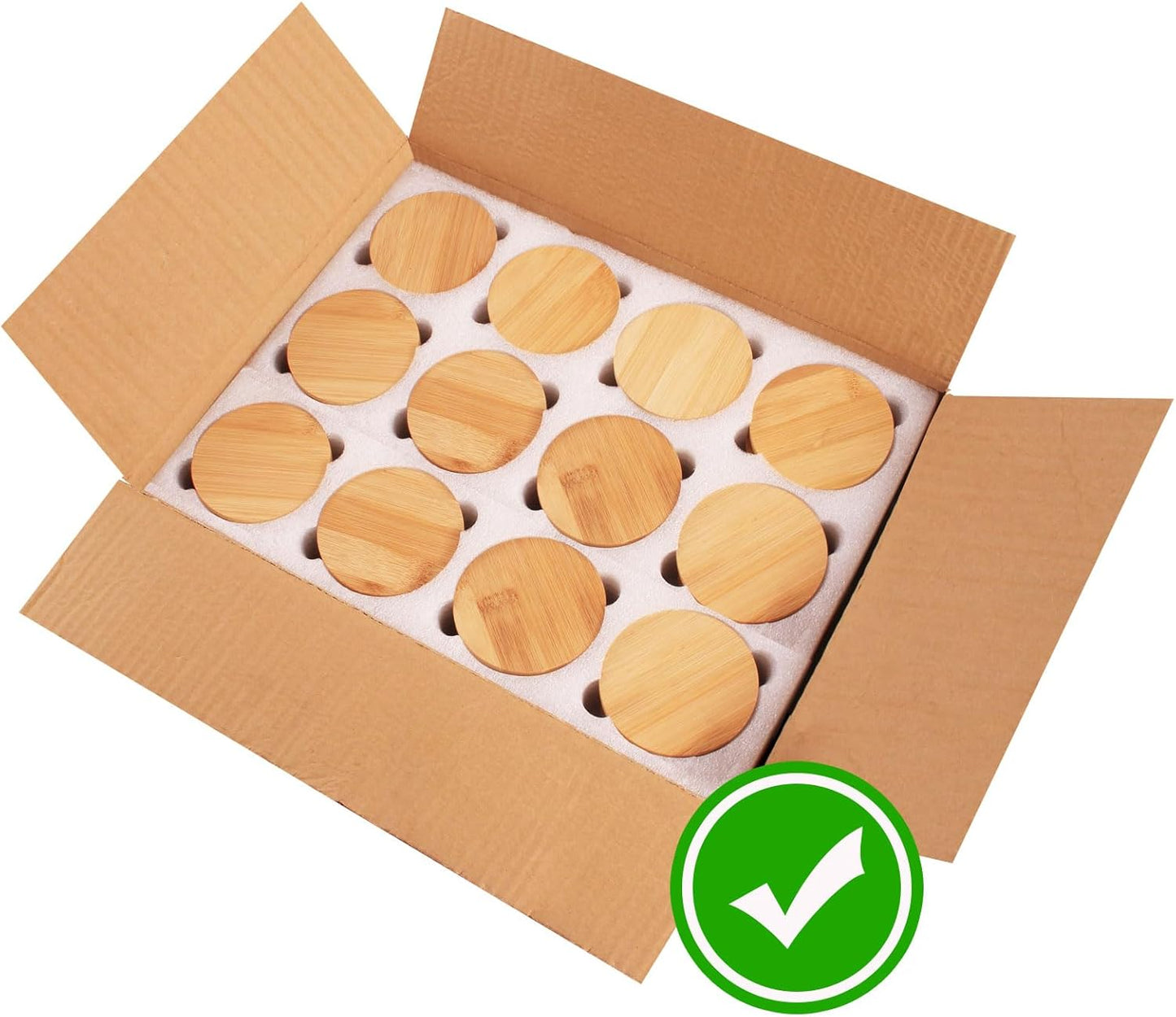 12 Pack 14 oz Clear Glass Candle Jars with Bamboo Lids – Candle Making Kit Includes Wick Holders, Wicks, Labels, and Glue Dots – Reusable and Multipurpose